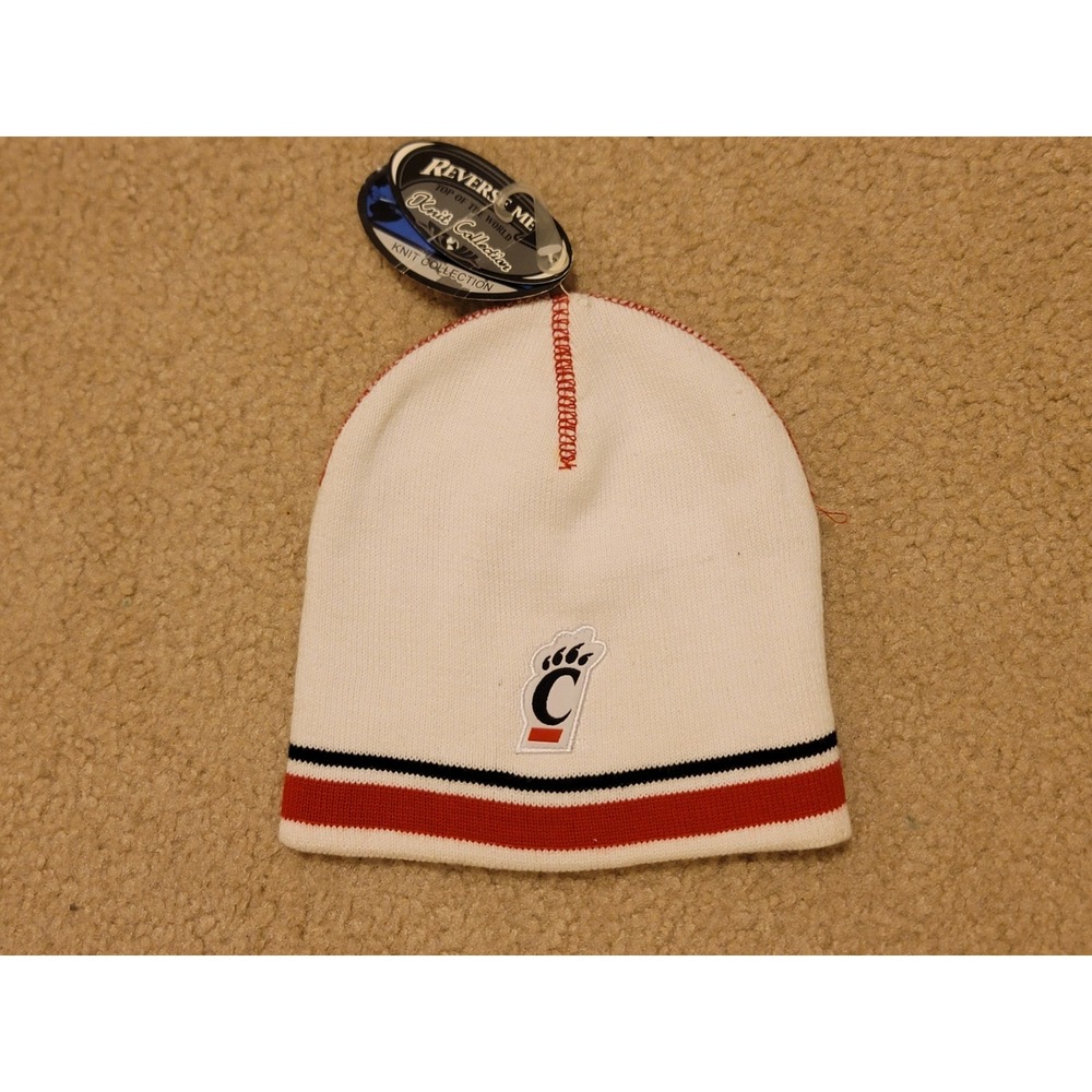 Men's Womens Top of the World Red/White Cincinnati Bearcats Team Logo Knit Hat